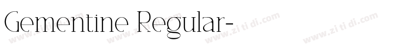 Gementine Regular字体转换 Gementine Regular字体转换
